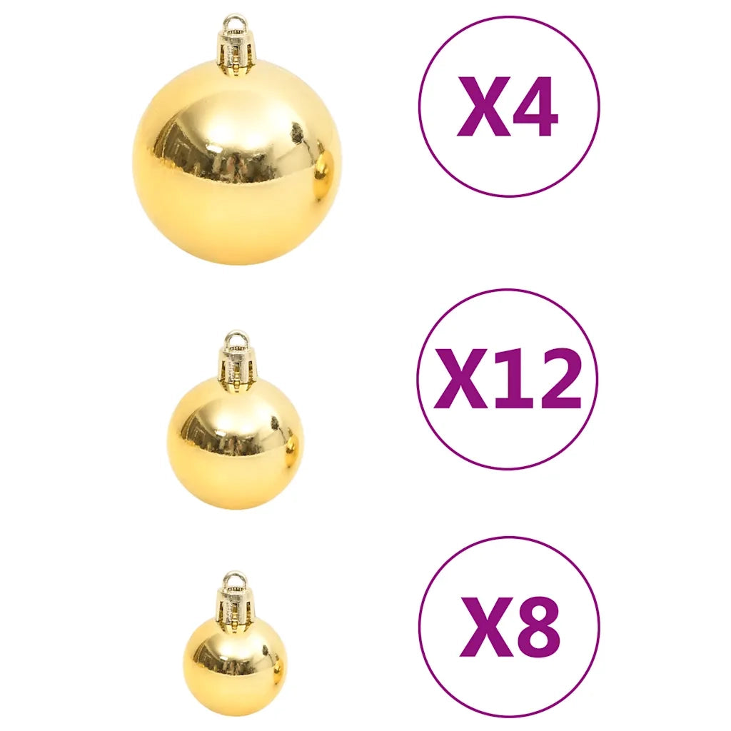 Set Palline di Natale 111 pz Oro in Polistirene CFW6405635