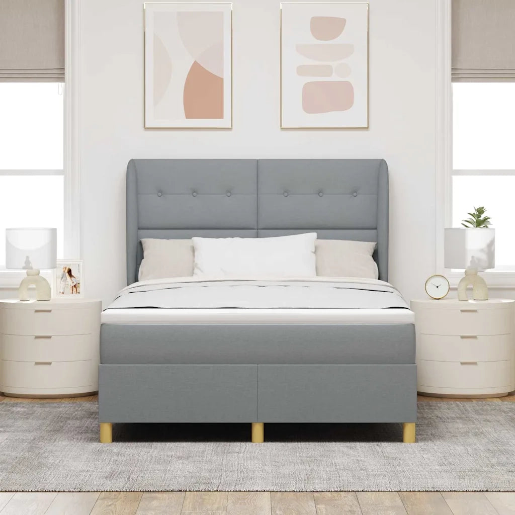 Letto con molle e materasso Grigio Scuro 90x190 cm Tessuto 3340760