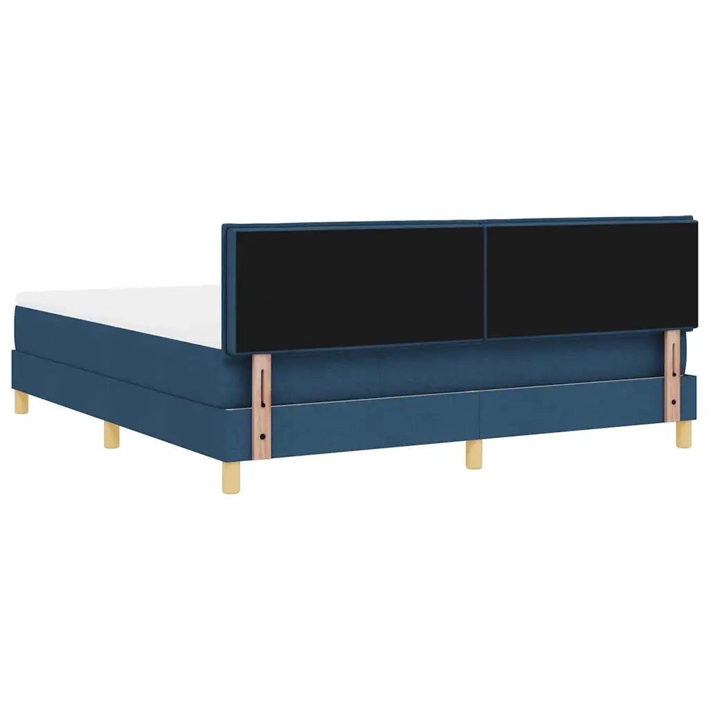 Letto a molle con cuscino con testiera Blu 180 x 200 cm Tessuto 3339020