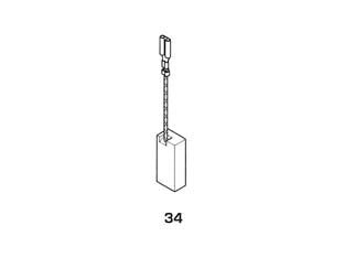 SPAZZOLE A CARBONCINO PER ELETTROUTENSILI MODELLO 34- - BOSCH 1755 mm.5x8x17h. con autostacco - 8 pezzi