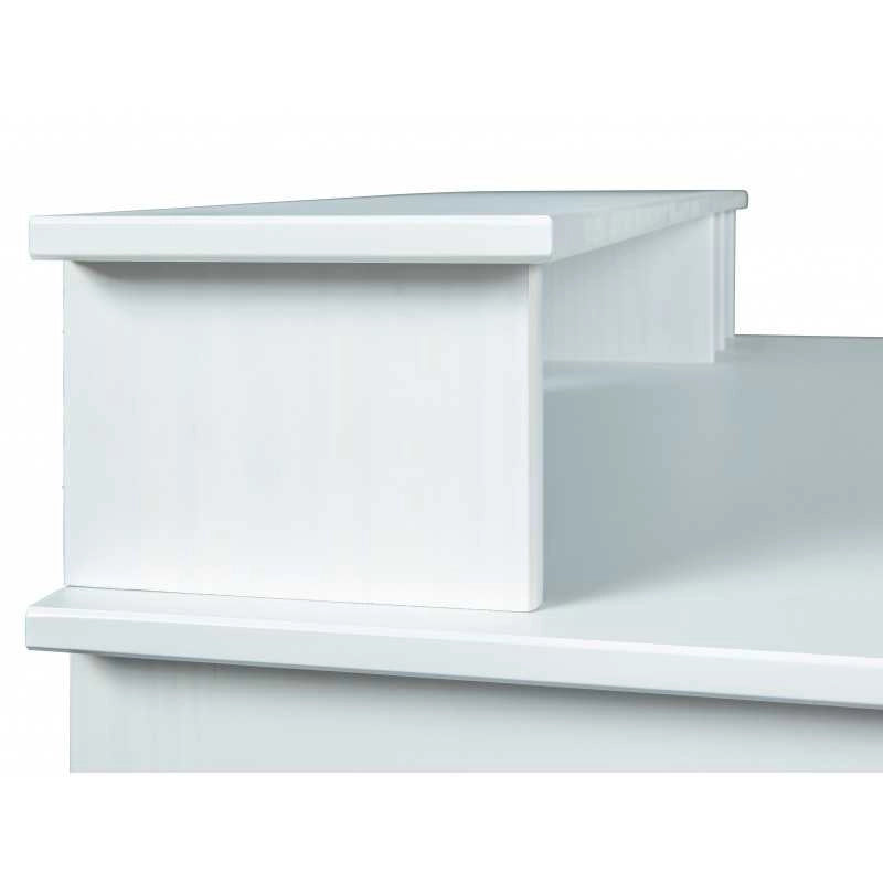 Scrittoio Inter Link in pino tinto bianco e piano alzabile in mdf bianco