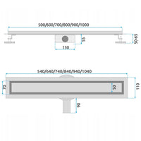 Scarico Lineare Rea Neox Pro Nickiel Brush 60