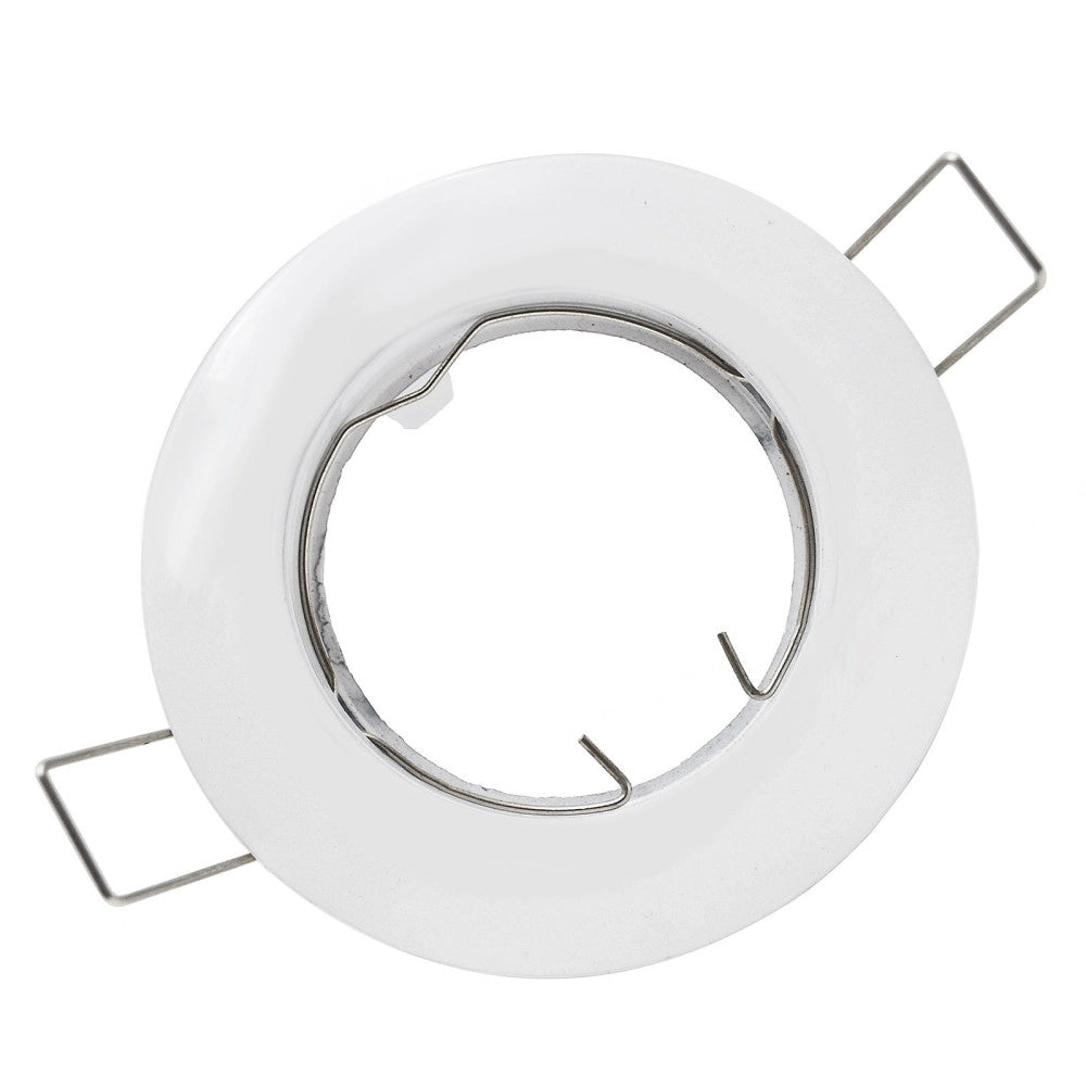 Trade Shop - Porta Faretto Portafaretto Fisso Incasso Lampadine Lampada Led Gu10 Bianco 60mm -