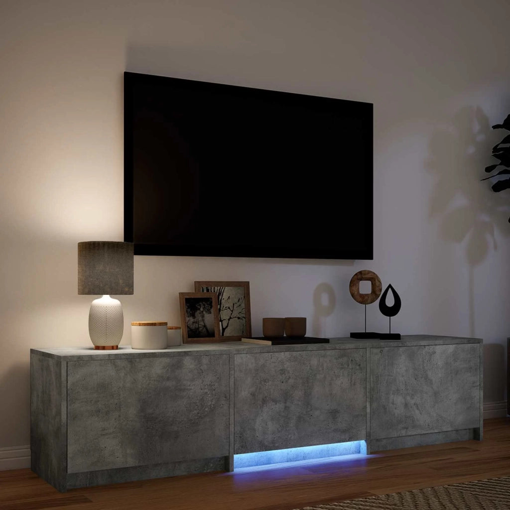 Mobile TV con LED con LED Grigio Cemento 165 x 34 x 40 cm 3418713