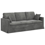 Divano | Divano da soggiorno | Sofa Grigio scuro 198 x 78 x 80 cm Velluto