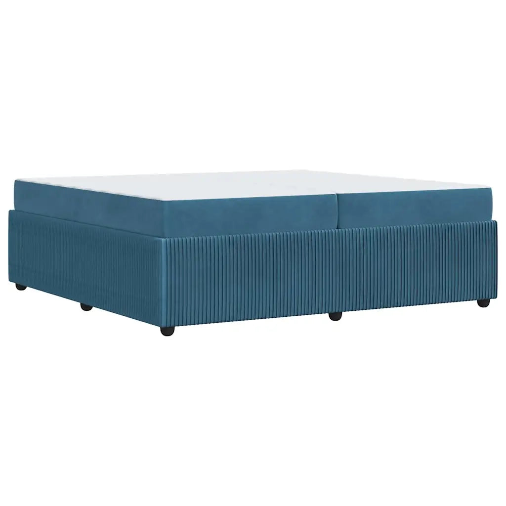 vidaXL Struttura letto con materasso Blu 200 x 200 cm Velluto