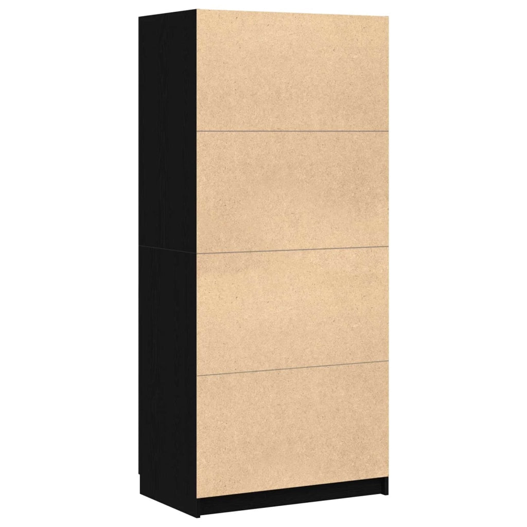 Guardaroba Rovere Nero 80 x 50,5 x 180 cm Legno multistrato 3333855