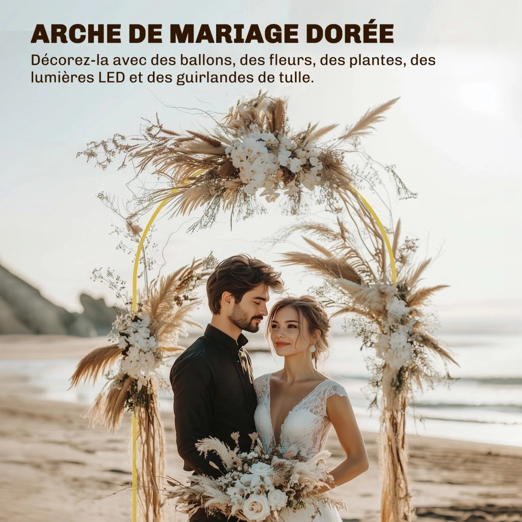 Arco da Giardino per Matrimonio ¨C zephmum ¨C Dorato, Metallo, 2.2 m