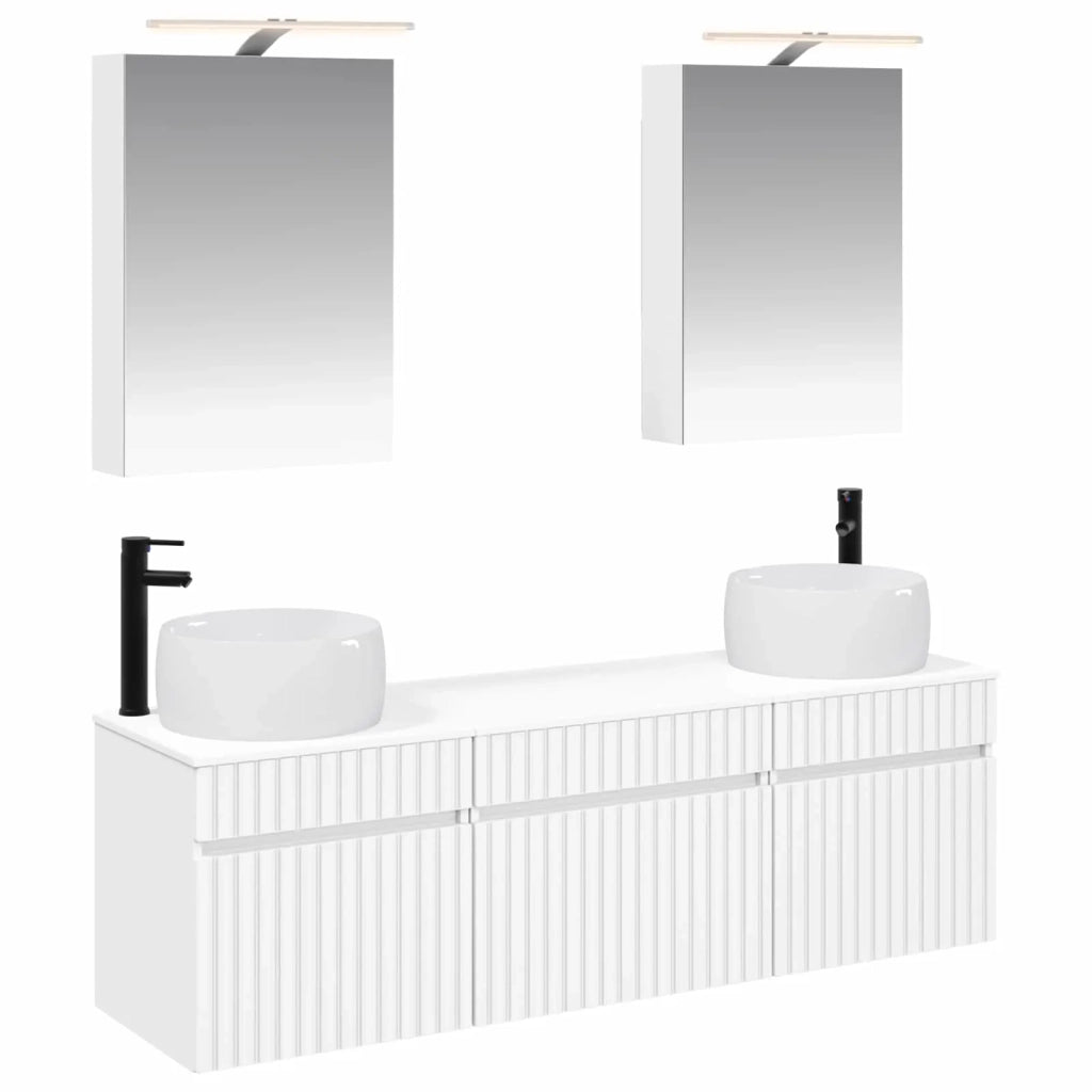 Set di Armadi da Bagno 5 pcs Bianco 50 x 14,5 x 70 cm 3406631