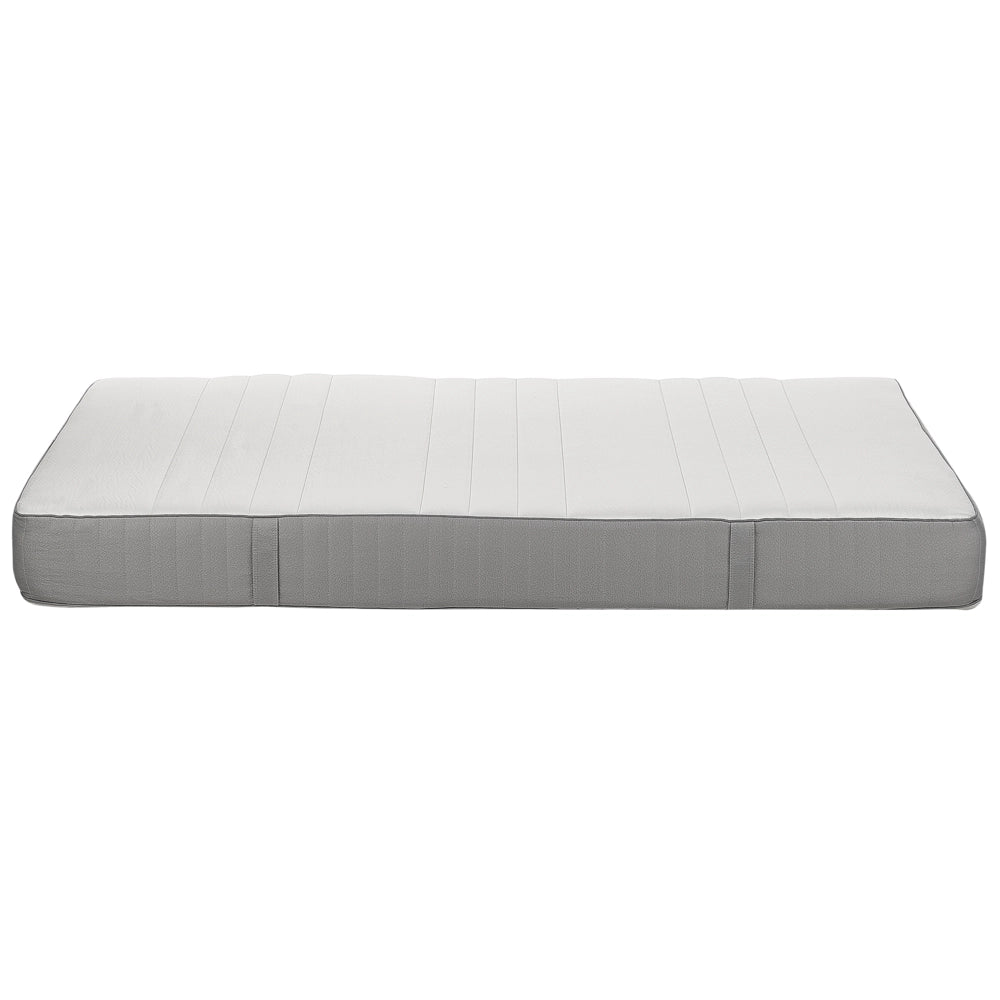 Materasso in schiuma bianco e grigio EU Matrimoniale durezza media con cerniera e copertura in poliestere 140 x 200 cm rimovibile Accessori per la camera da letto