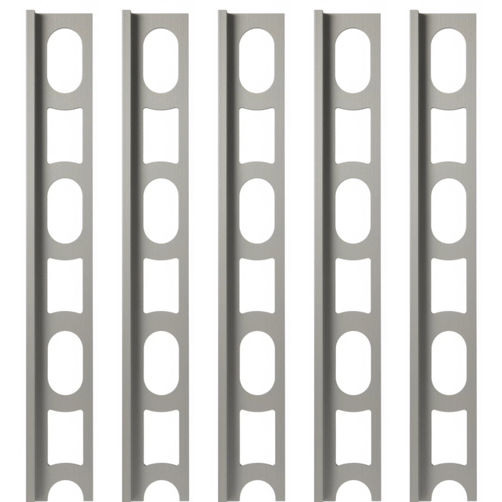 Profili in alluminio verniciato colore grigio cemento 113 a l per finitura parete proangle *** pezzi 5 pz, confezione 1