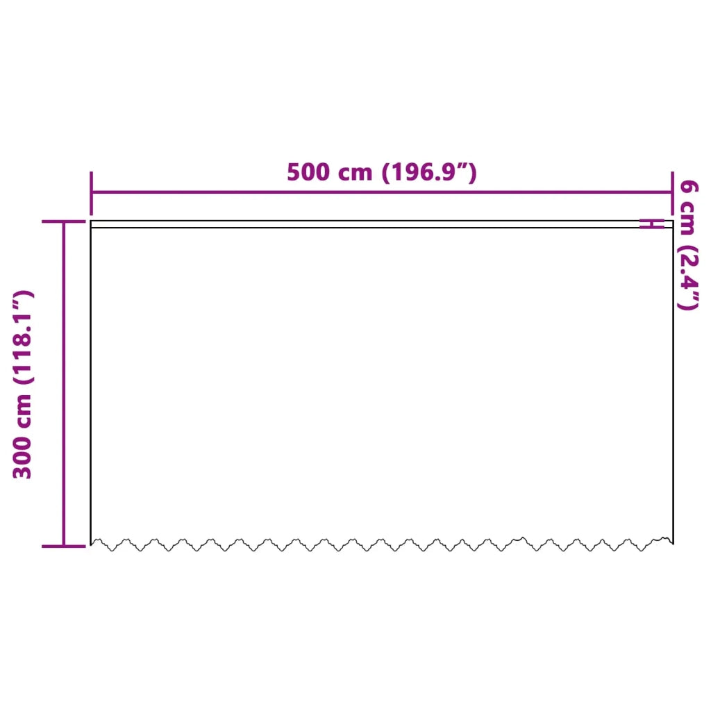 Tenda in Pizzo con tende Bianco 300 x 500 cm Poliestere 4107812