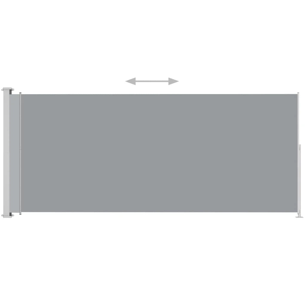 Tenda da sole laterale retrattile 180 x 500 cm grigia 02_0007337