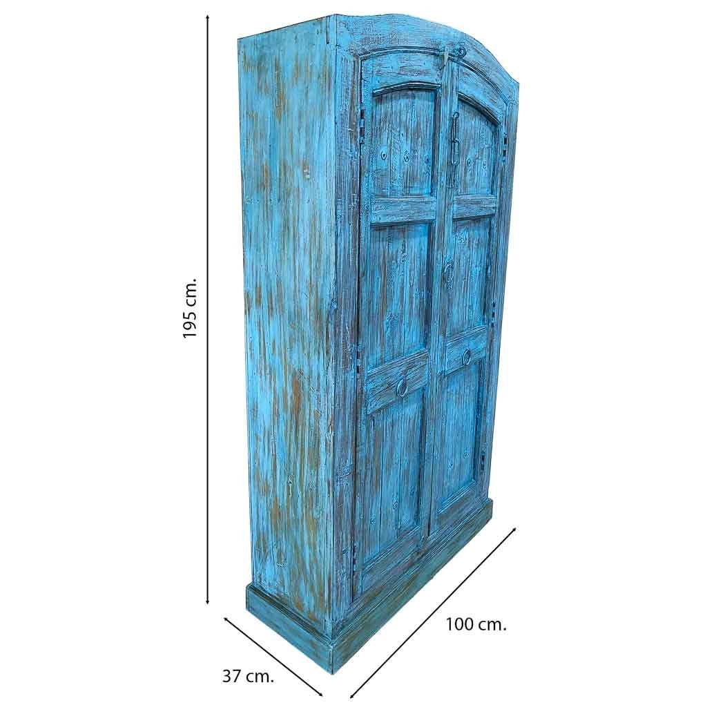 Armadio in legno fatto a mano 90-100x37x170-195h cm