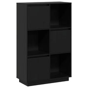 Credenza | Madia | Buffet da pranzo | Armadio da pranzo Nera 74x35x117 cm in Legno Massello di Pino