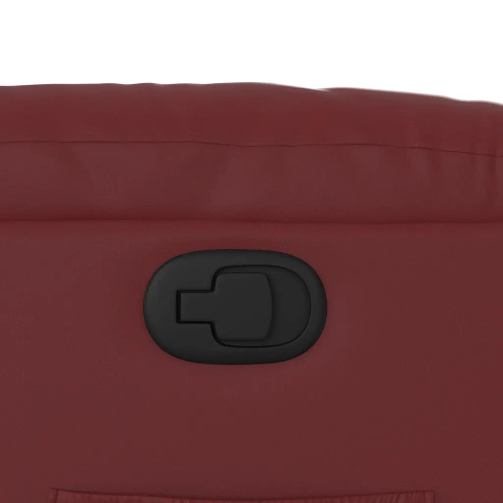 Poltrona | Sedia Relax Reclinabile Rosso Vino in Similpelle