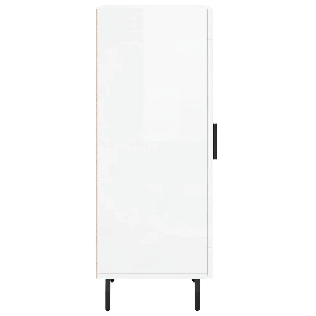 Buffet credenza cassettiera mobiletto mobile contenitore organizer per cucina soggiorno finitura lucida 34,5 x 34 x 90 cm legno ingegnerizzato bianco 02_0030615