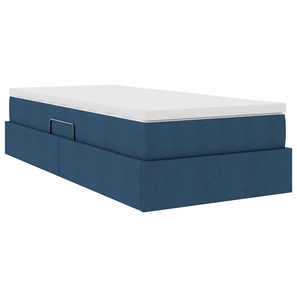 Letto con contenitore e materasso Blu 100 x 200 cm Poliestere
