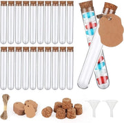 Set di vetrini 100 pezzi trasparenti - etichette - filo di canapa - coperchi - riciclaggio - erbe spezie - liquidi - caramelle