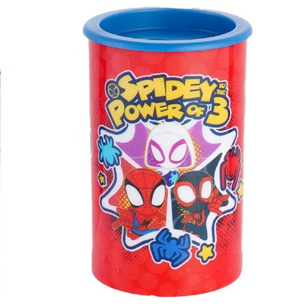 Trade Shop - Temperamatite Rotondo A 2 Fori Spidey Con Serbatoio Per Scuola Casa Bambini 961235 -