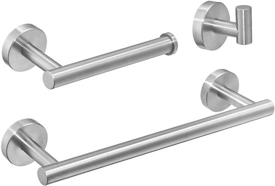 Set di Accessori da Bagno in Acciaio Inossidabile Laccato con Finestra Matte.
