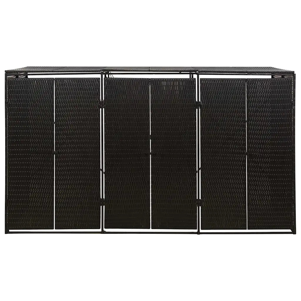 Copribidone Triplo Nero 207x80x117 cm in Polyrattan CFW3585567