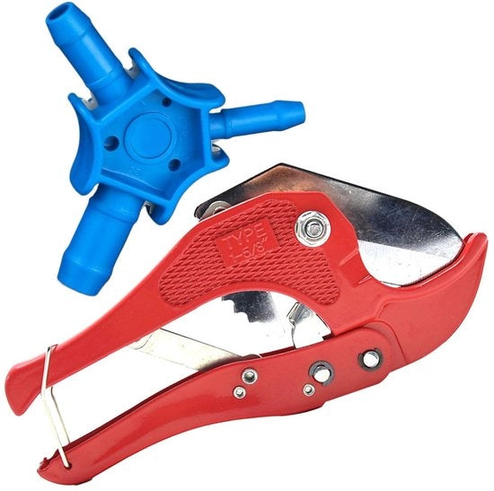 Kit di attrezzi Premium - Taglierina fino a 42 mm - Calibro 16/20/26 mm - Lame in acciaio inossidabile - Manici ergonomici - Tagli precisi - Trapano per tubi