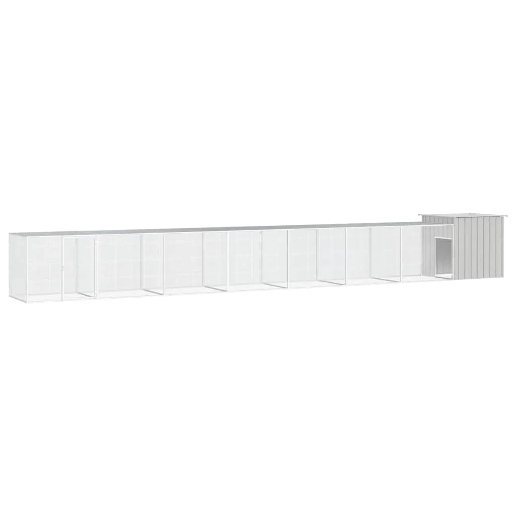 Gabbia per polli 800 x 91 x 100 cm acciaio zincato grigio 02_0041662