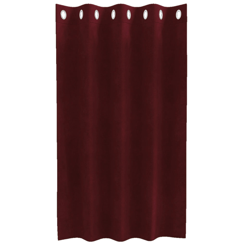 Tende Oscuranti  con Occhielli 2 pezzi Rosso Vino Velluto