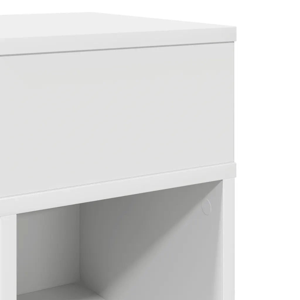 Comodino con Cassetto Bianco 25x31x66 cm