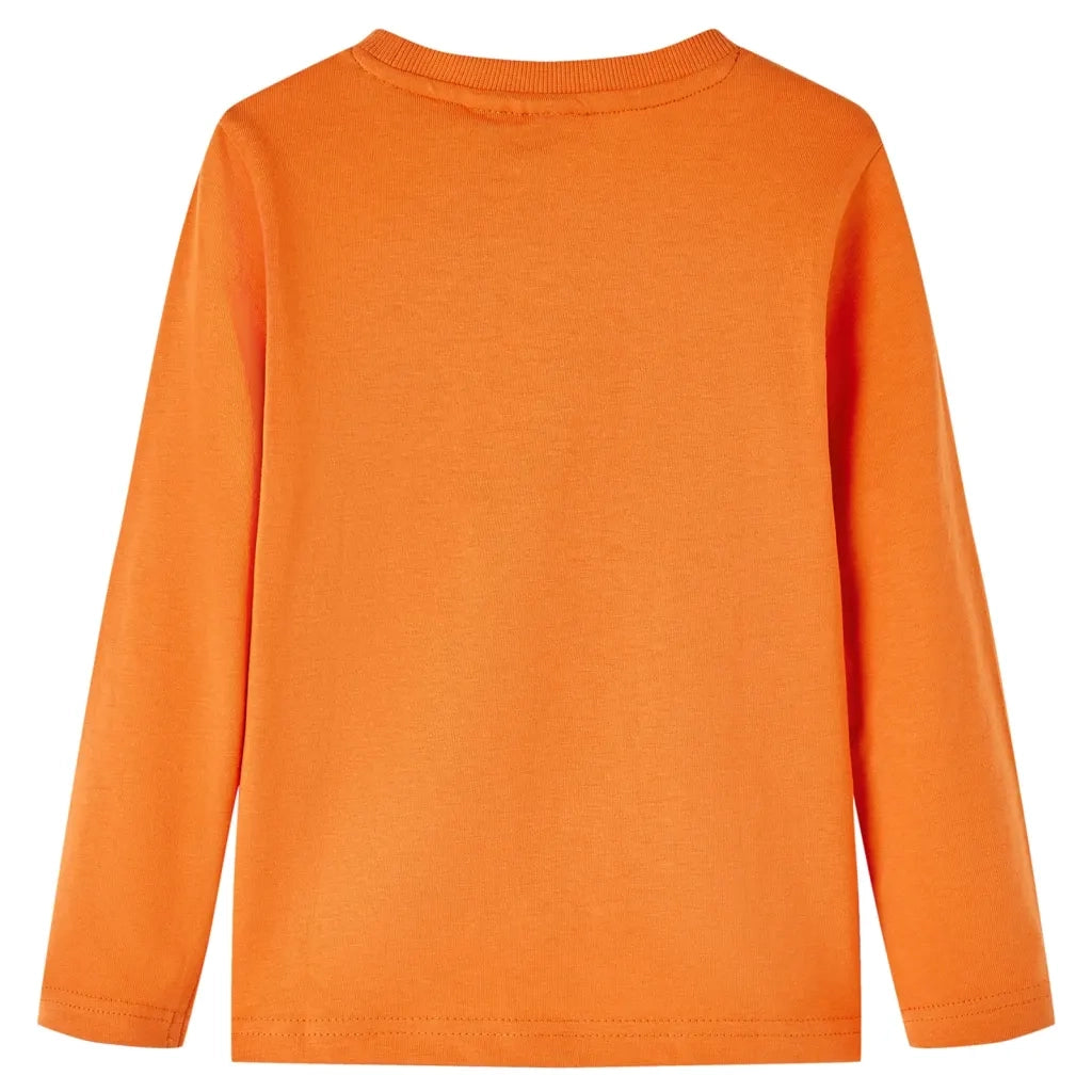 Maglietta per Bambini a Maniche Lunghe Arancione Scuro 104 13115