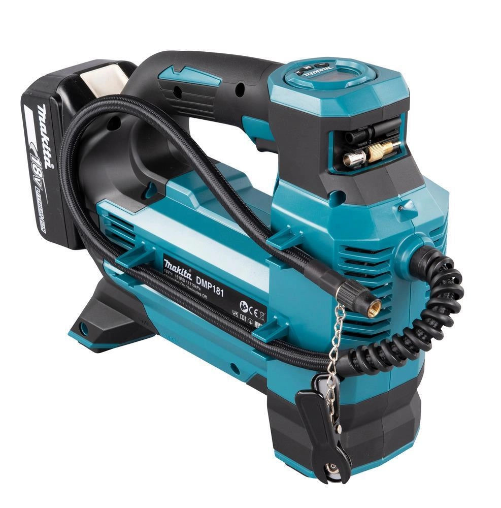Makita DMP181Z Gonfiatore ad Aria senza Filo 18V LXT 11.1 bar 22 l-min 3 Velocita' LED colore Nero