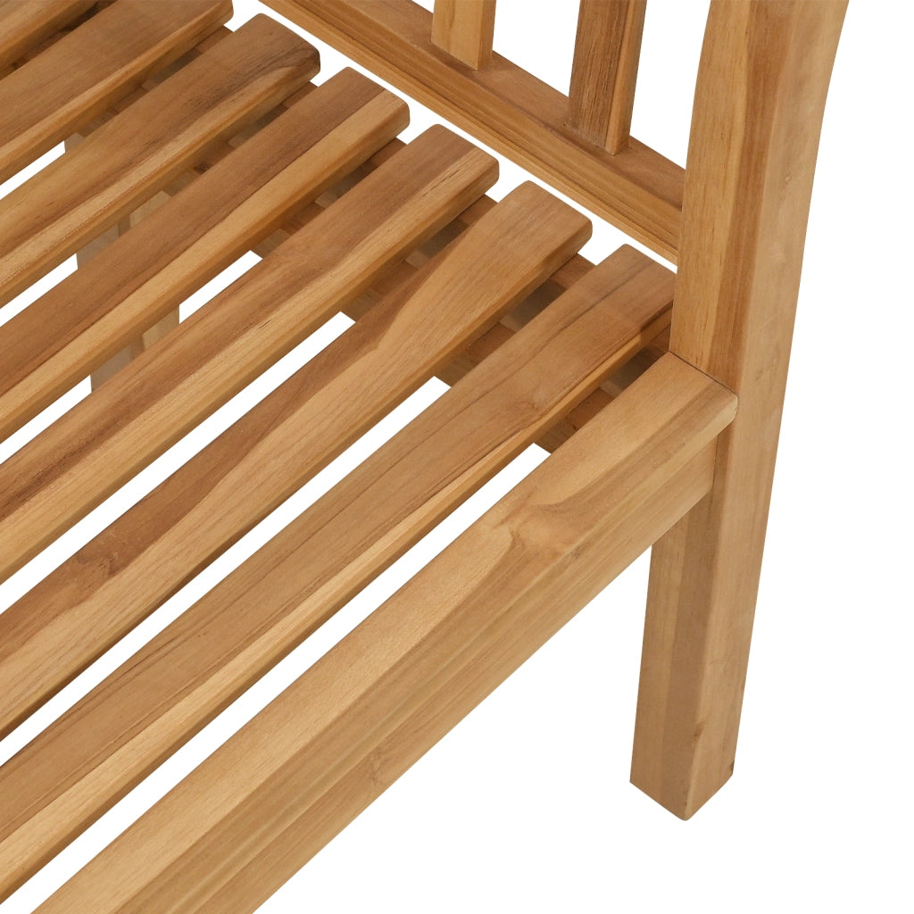 Panchina da giardino 120x53.5x85 cm in legno massello di teak
