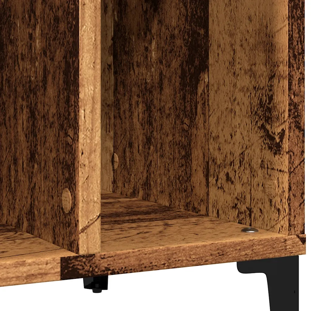 vidaXL Mobile Porta Dischi Legno Antico 100x38x48 cm Legno Multistrato