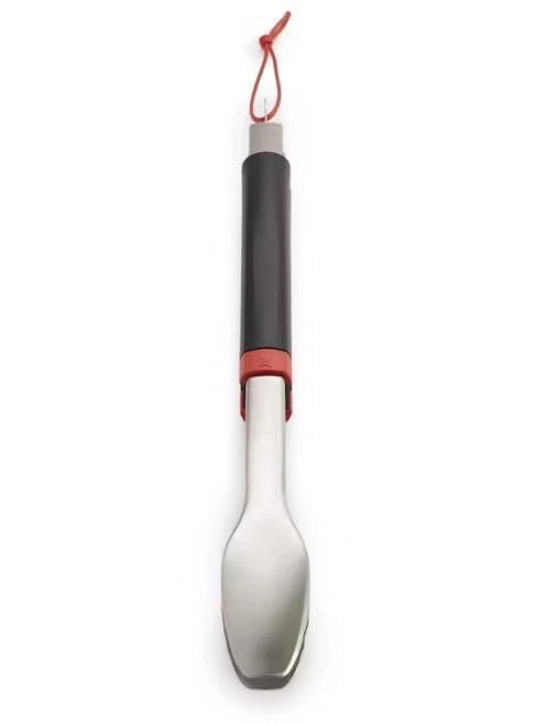 Weber 6317 Pinza per Barbecue in Acciaio Inox 40 cm con Meccanismo di Bloccaggio e Anello Appenditura Lavabile in Lavastoviglie colore Nero