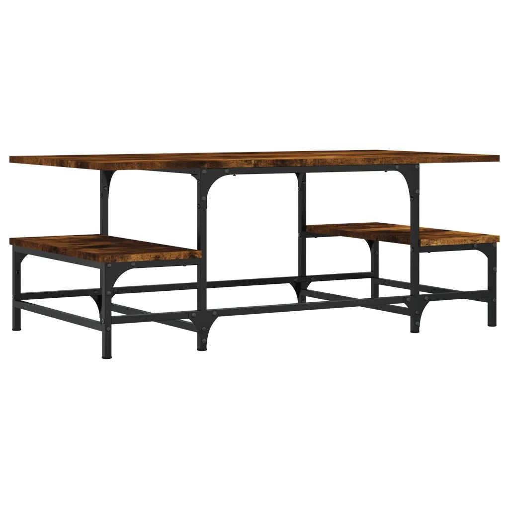 Tavolino da Salotto Rovere Fumo 100x50,5x40cm Legno Multistrato 835376