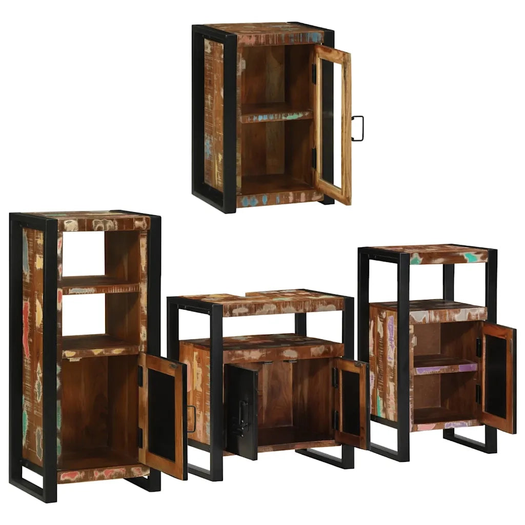Set di mobili per il bagno 4 pcs Legno massello riciclato 3305699