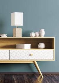 Lampada tavolo da Interno  E14 in Ceramica Bianco Anticato