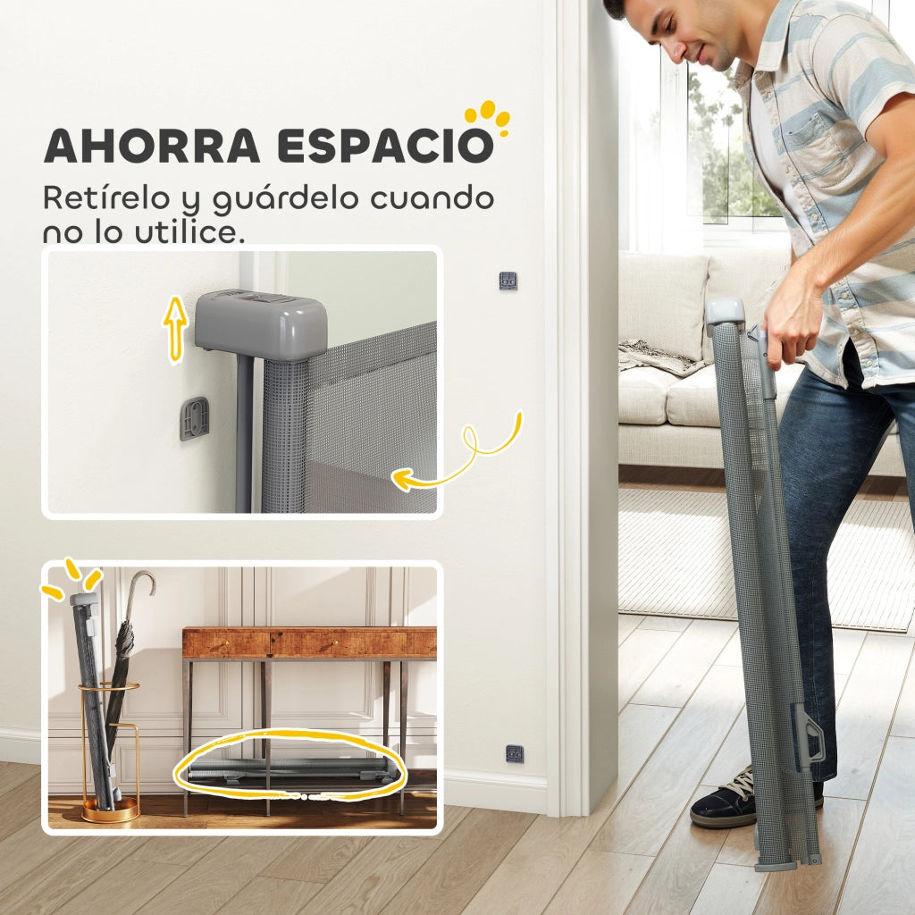 Barriera Retrattile per Cani ¨C zephmum ¨C Grigio 180 cm