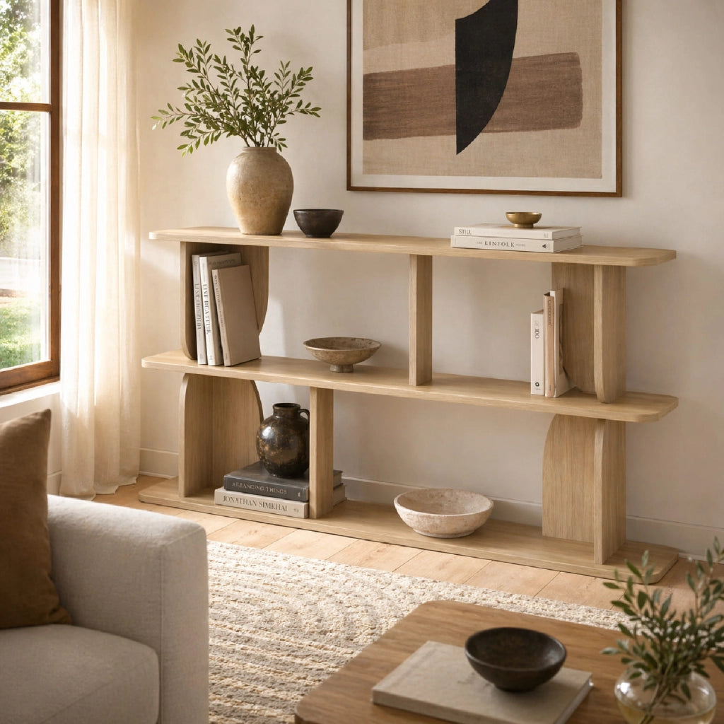 Libreria Moderna Con 4 Vani A Giorno E 3 Ripiani Design Moderno Minimal Mobile Per Soggiorno Corridoio Studio Ufficio Stile Contemporaneo In Melaminico 160 X 74 X 34 Cm Rovere Naturale