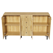 Credenza con 4 Ante e 4 Cassetti; Design Moderno; in Pannello Truciolare; 160??36??94 cm; Legno