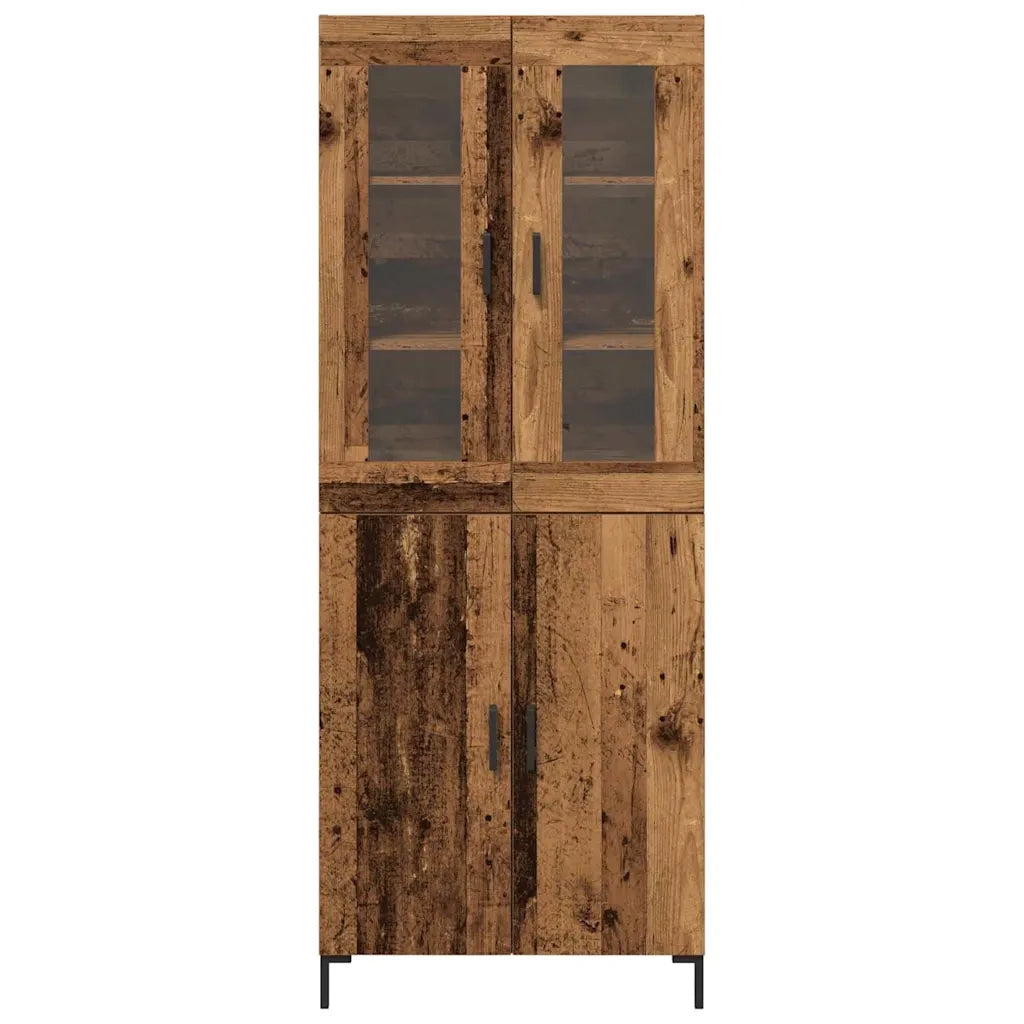 Credenza 2 pz | Madia | Buffet da pranzo | Armadio da pranzo Legno vecchio 69,5 x 34 x 180 cm