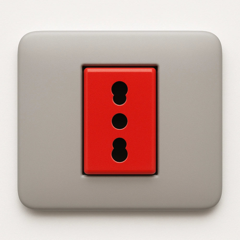 Gewiss gw20295 presa bivalente 2p+t 16a 250v ac da incasso colore rosso