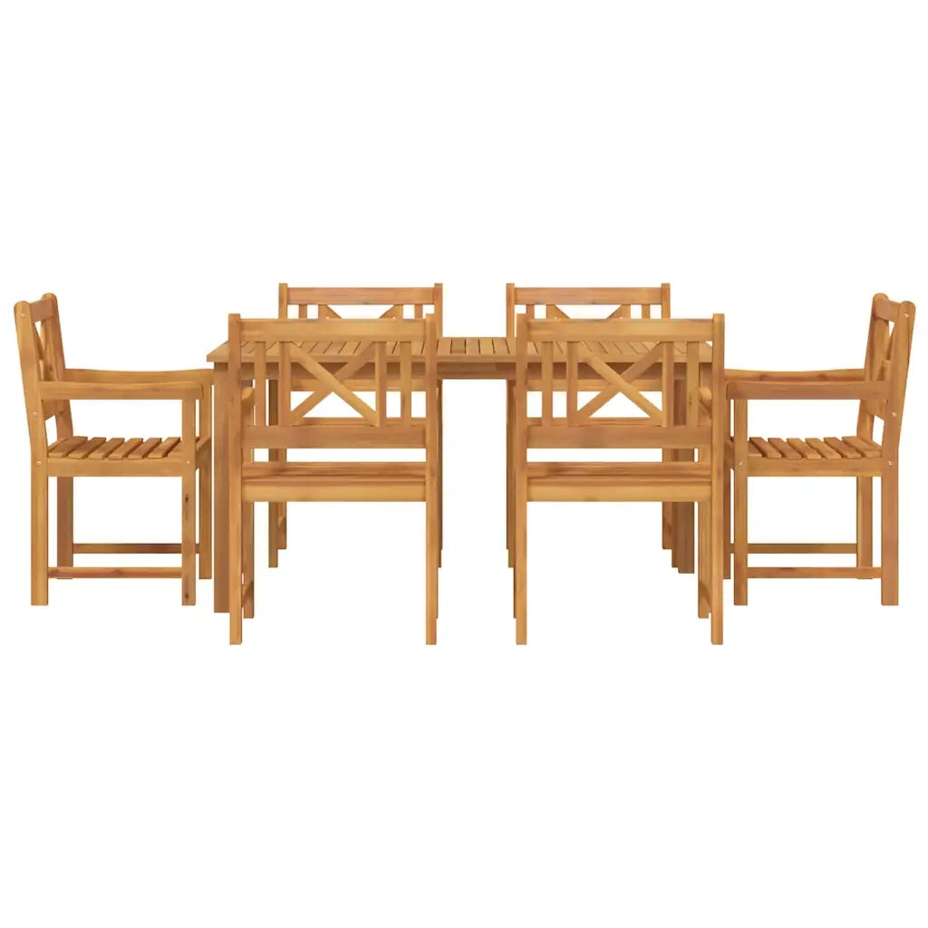 Set da Pranzo per Giardino 7 pcs Marrone