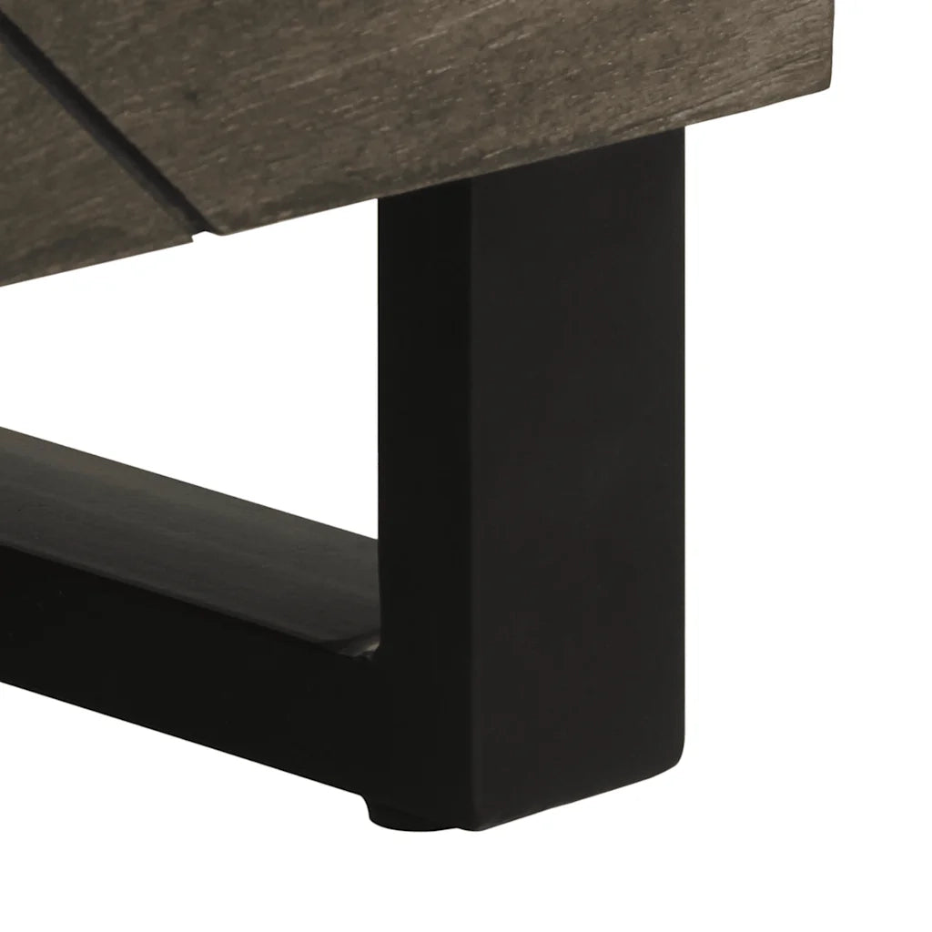 Credenze 2 pz Nere 60x33x75 cm in Legno Massello di Mango 3309998