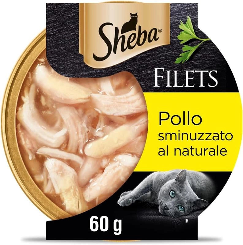 SHEBA FILETS CIBO UMIDO PER GATTI AL GUSTO POLLO VASCHETTA DA 60 G