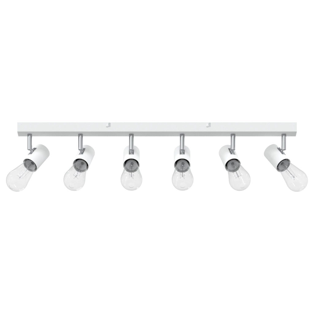 Farettone da soffitto 6 vie regolabili bianco E27