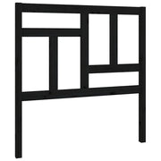 Testiera | Testata per Letto Nera 95,5x4x100 cm in Legno Massello di Pino