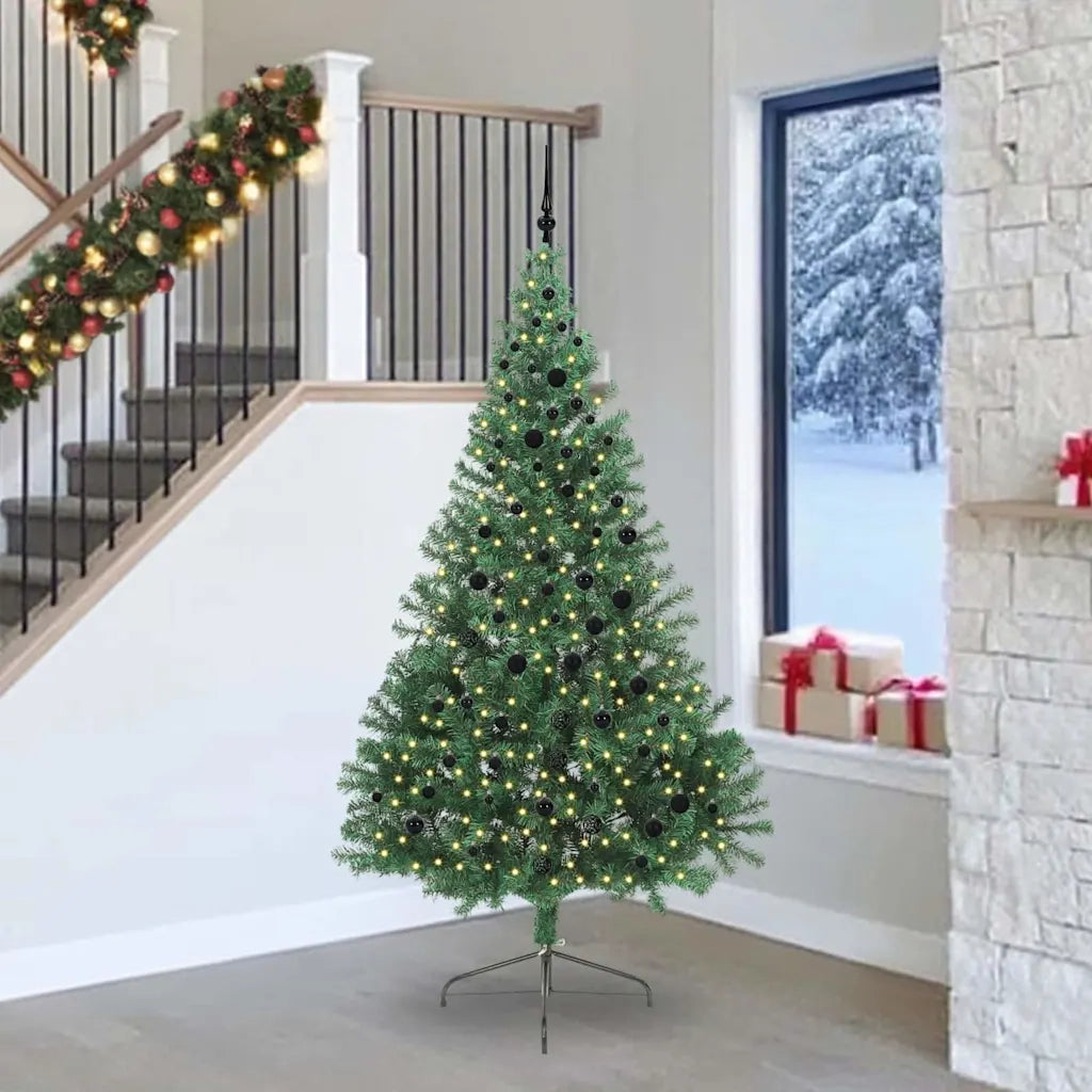 Albero di Natale | Decorazioni natalizie artificiale con luci integrate Verde 240 cm