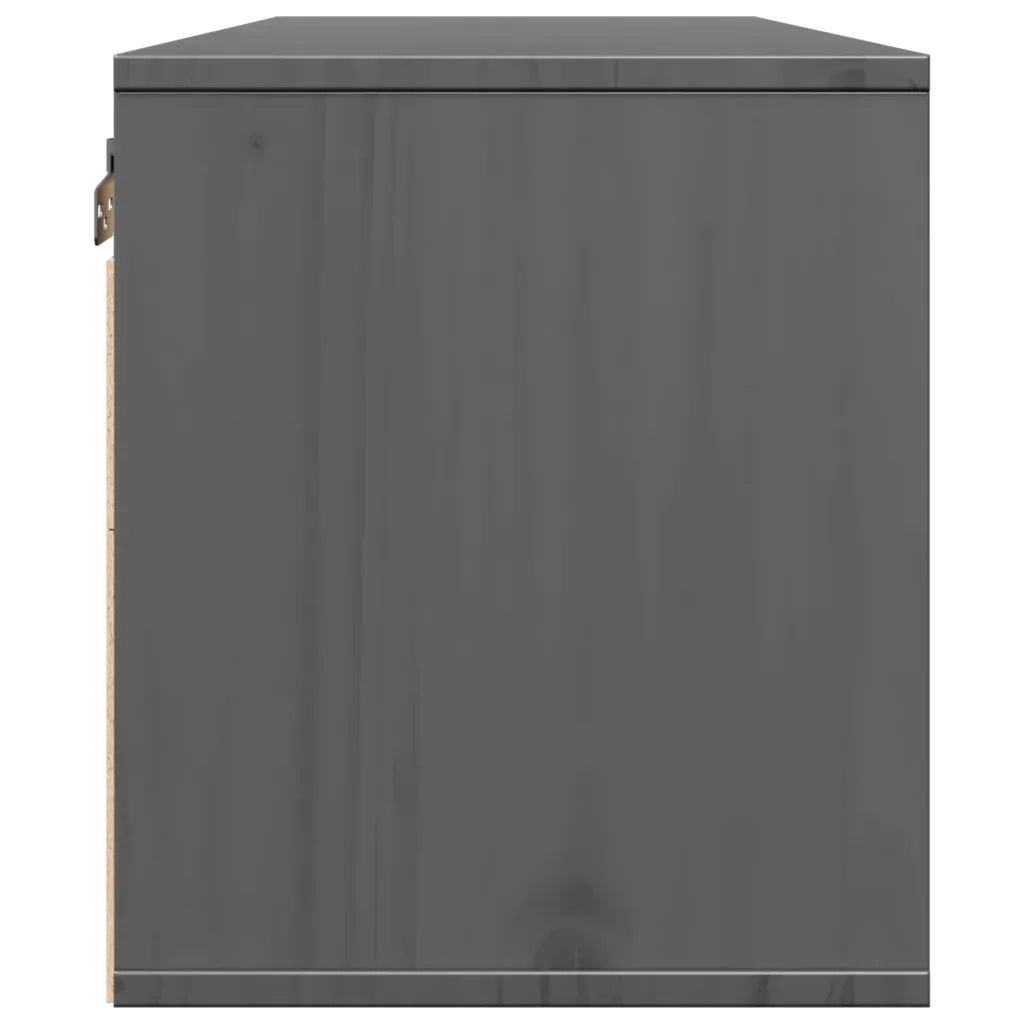Pensili Grigi 2 pz 45x30x35 cm in Legno Massello di Pino 813440